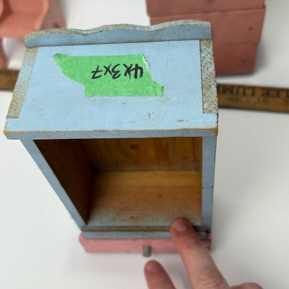 Antique Primitive Handcrafted Wood Dollhouse Furniture Miniature - Picture 9 of 9